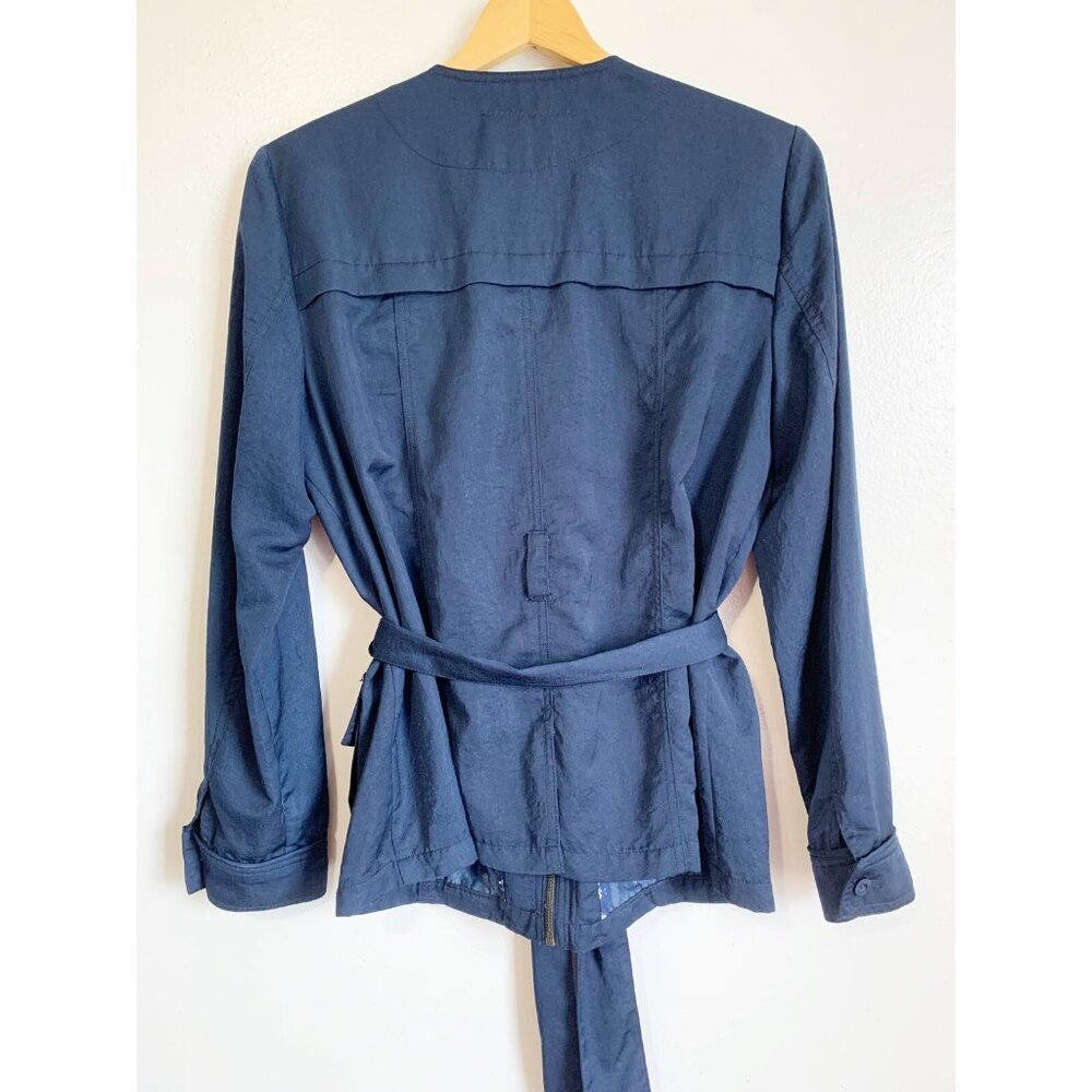 Anthropologie HEI HEI Women’s Medium Blue Utility Jacket Cargo Belt Outdoor - Picture 7 of 8
